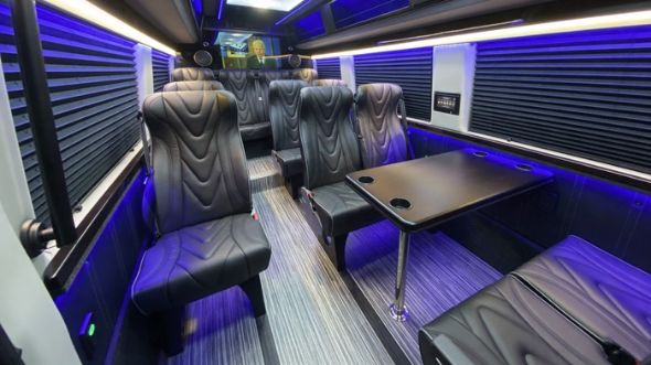 cedar rapids 18 passenger sprinter van interior