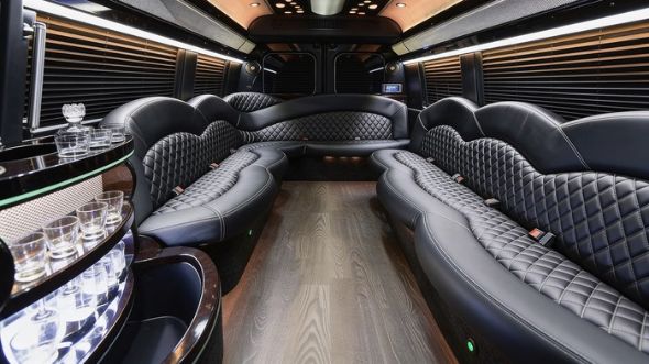 sprinter limousine inside cedar rapids